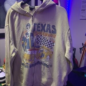 BoohooMAN Cream Zip-Up Hoodie